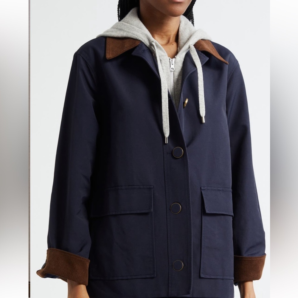 Veronica Beard Arlen Corduroy Trim Dickey Jacket - Picture 3 of 7